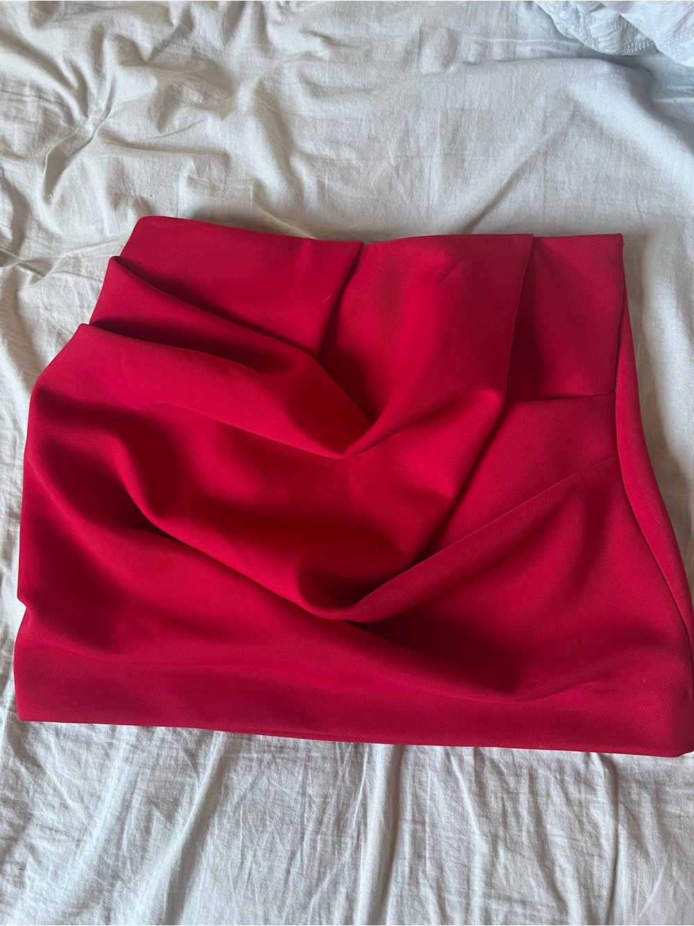 Zara red Draped Mini Skirt